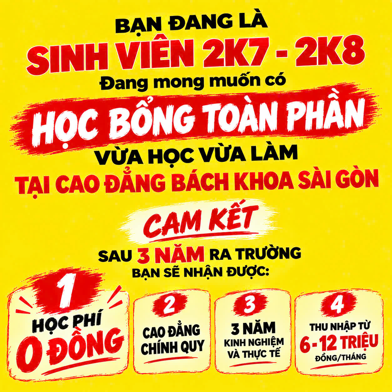Thông báo tuyển sinh Học bổng Toàn phần BKC 2K7 2K8